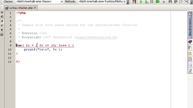 PHPEdit Syntax checker tutorial смотреть онлайн