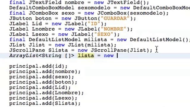 Tutorial 11 Parte 2/2 Java NetBeans WWW.INQUISIDORES.NET JList, JComboBox, ArrayList смотреть онлайн