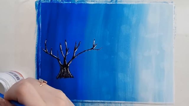 Сказочное дерево гуашью (eng sub) Fairy tree gouache смотреть онлайн