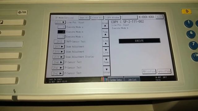 Ricoh MPC 2011 Color Calibration Settings COLOR PHOTOCOPIER COPY MACHINE