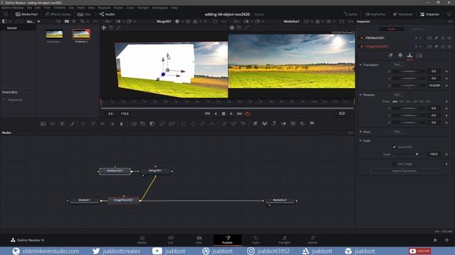 How to add 3D models to a scene in Fusion | DaVinci Resolve Fusion 16 Beginner Tutorial смотреть онлайн