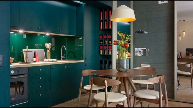 Beautiful Home - Emerald kitchen - emerald color in the interior смотреть онлайн