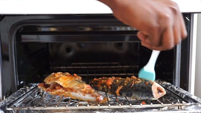 Grilled Mackerel Fish And Plantain