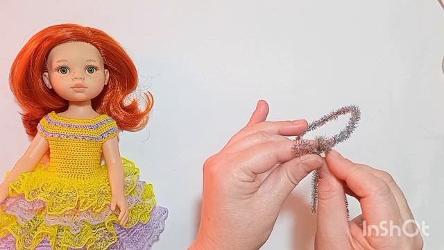 МК Новогодняя корона для любой куклы. смотреть онлайн