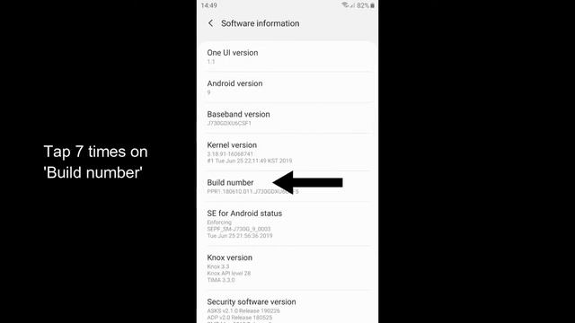 How to enable developer options on a Samsung phone (Android 9 & 10) смотреть онлайн