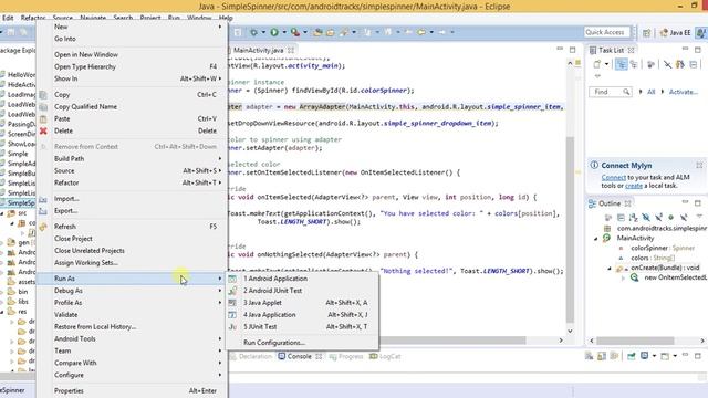 How to Create Simple Spinner in Android смотреть онлайн