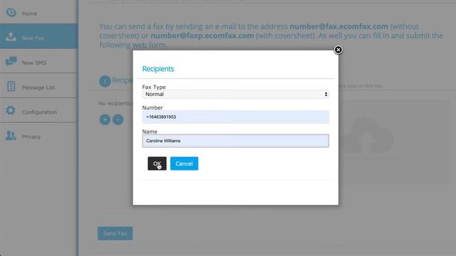 How to send a fax from #eComfax web application смотреть онлайн
