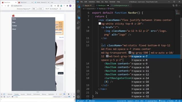 React & Tailwind CSS Responsive Navbar - Complete React Course - Day 13 смотреть онлайн