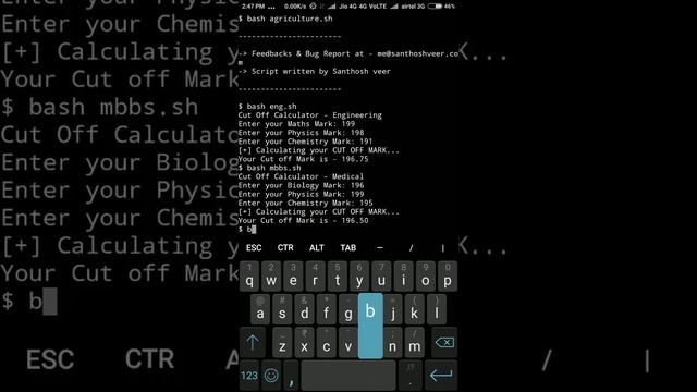 Calculate Cut off Marks Using Bash Script on Android Using Termux смотреть онлайн