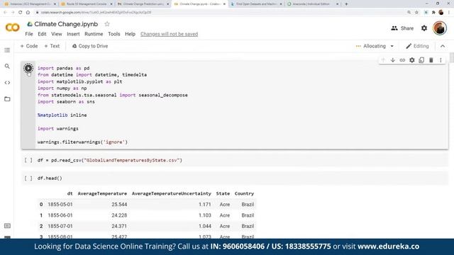 Climate Change using Time Series | Python Projects | Edureka | Deep Learning Rewind - 6 смотреть онлайн