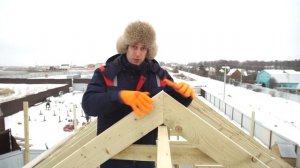 Устройство стропильной системы в каркасном доме. Детали монтажа кровли. Построй Себе Дом.