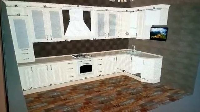 Угловая кухня. Дизайн проект смотреть онлайн