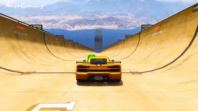 GTA V Mega Ramp On Monster truck, Jets and Boats By Trevor and Friends Stunt Map Racing Challenge смотреть онлайн
