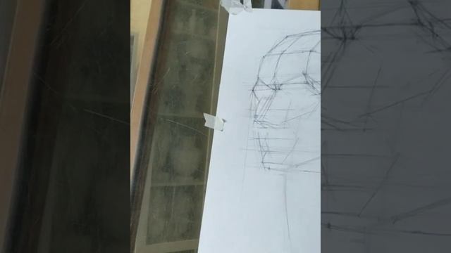 Конструктивное построение гипсовой головы Цезаря. смотреть онлайн