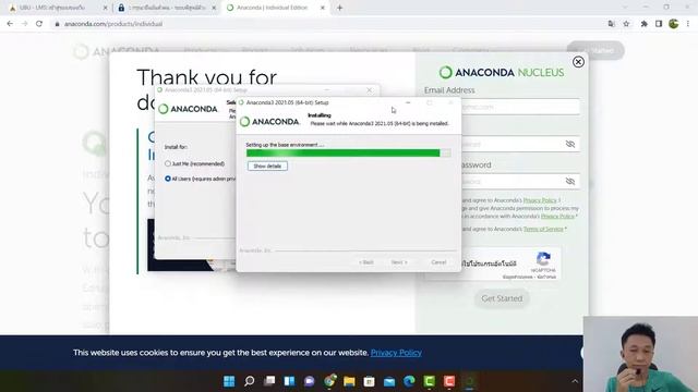 1309 200 | การลงโปรแกรม Anaconda Spyder ใน Windows 11 смотреть онлайн