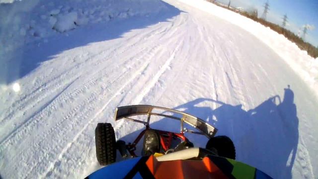 Зимний картинг. Тренировка2 CZ250 Полевской смотреть онлайн