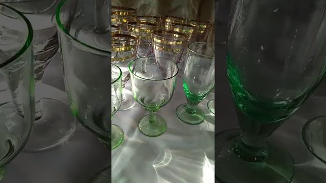 Привет из прошлого! Советские фужеры с позолотой! смотреть онлайн