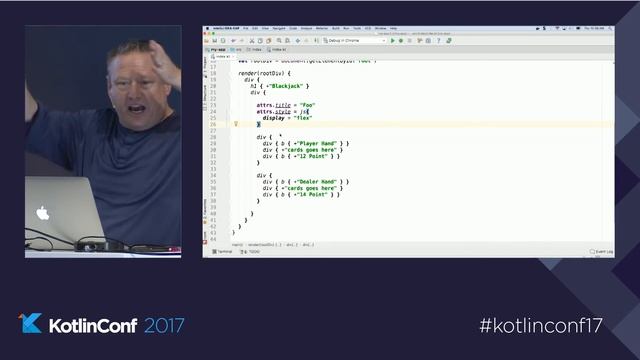 KotlinConf 2017 - How to Build a React App in Kotlin by Dave Ford смотреть онлайн