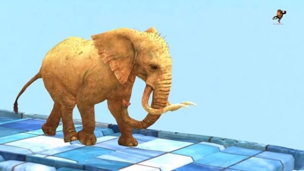 PC Game Titan T-Rex chasing Giant Elephant turn into Zombie Elephant Fountain Crossing Temple Run