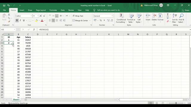 Inserting serial number (case Number or ID number) in Excel смотреть онлайн