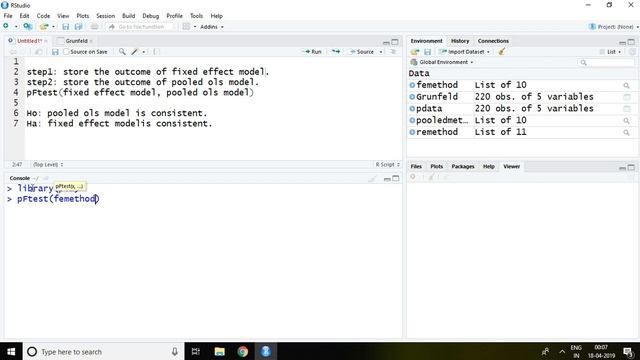 18.7: Selection Pooled OLS or Fixed Effecet Model смотреть онлайн
