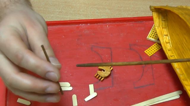 Холк Катриона, корабль из спичек, выпуск пятый - палуба, марсовая площадка и леса смотреть онлайн
