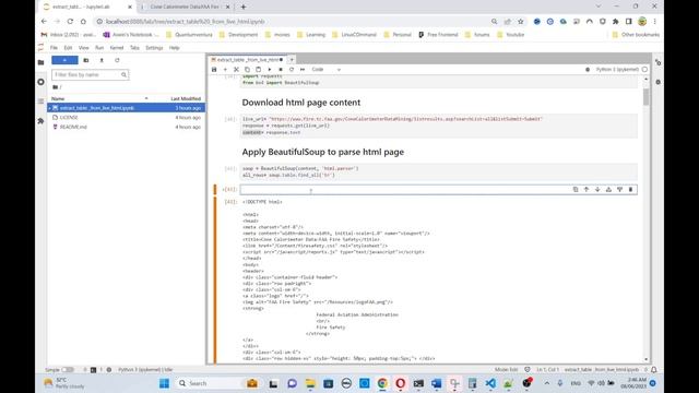 Python to Extract Table from Live Html Web Page using BeautifulSoup смотреть онлайн