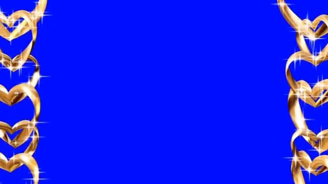 Рамка золотые сердечки. смотреть онлайн