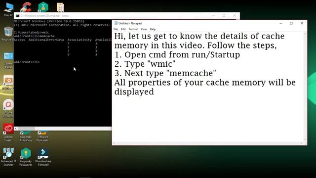How to know Cache memory details using CMD #CacheMemory #CMD [Cache memory CMD] смотреть онлайн
