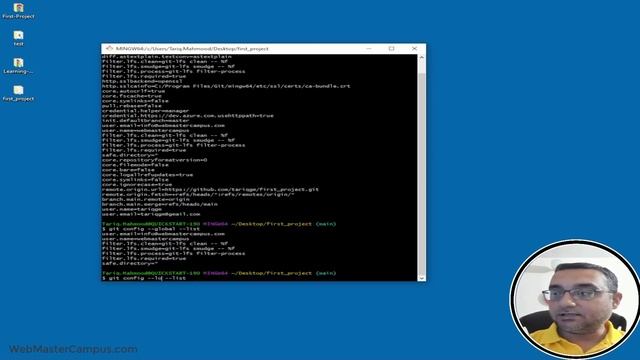 Git Config UserName and Email смотреть онлайн