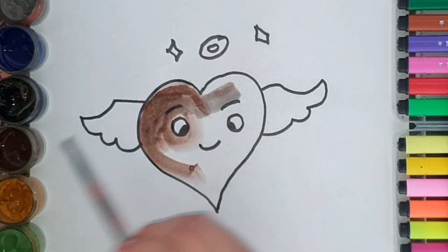 Bolalar uchun Yurak rasm chizish/Drawing Heart for children/Рисование Сердце для детей. смотреть онлайн