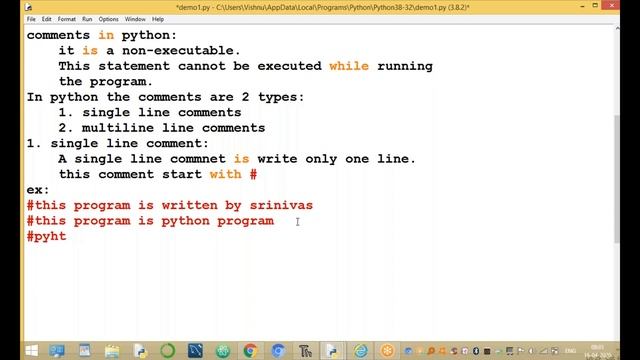 Comments in Python | Single Line, Multiline Line Comments in Python | Python tutorials online смотреть онлайн