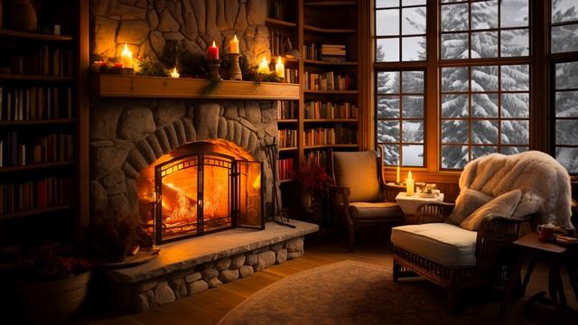 Cozy Winter Escape: Relaxing Blizzard And Fireplace Sounds For Deep, Restful Sleep ❄️?