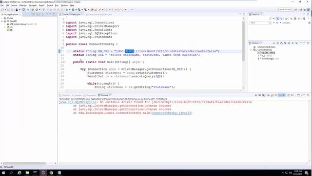 03 ApacheDerby Java Connect смотреть онлайн