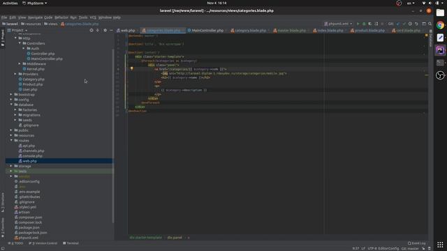 Laravel: интернет магазин ч.4: Мастер шаблон смотреть онлайн