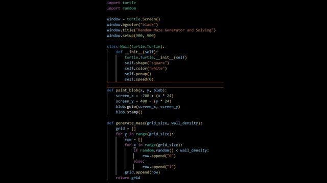 Creating Random Mazes with Python's Turtle Library #python #maze смотреть онлайн