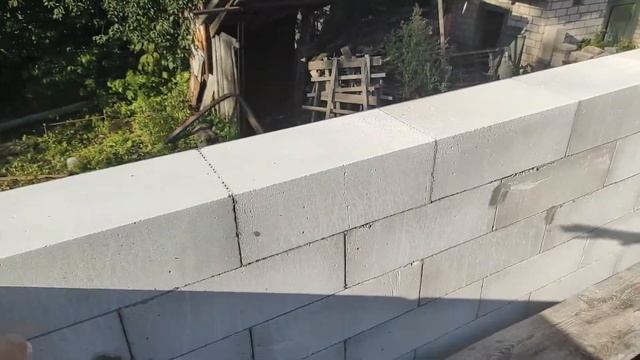 Кладка стен из газоблока (оконные проёмы)