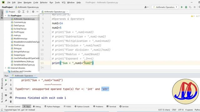 Arithmetic Operators in Python | Python Tutorial | In Bengali | 13 смотреть онлайн