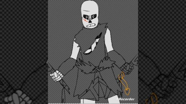 рисунок Кросс Санса 2 дизайн (underverse) смотреть онлайн