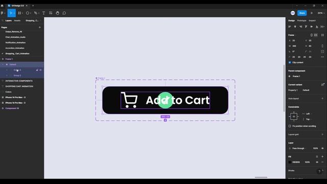 Shopping Cart Animation | Figma Interactive Components смотреть онлайн