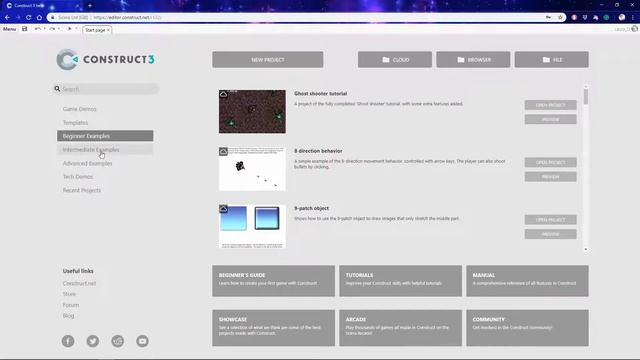 Where to start? The Construct 3 Start Page of course! смотреть онлайн