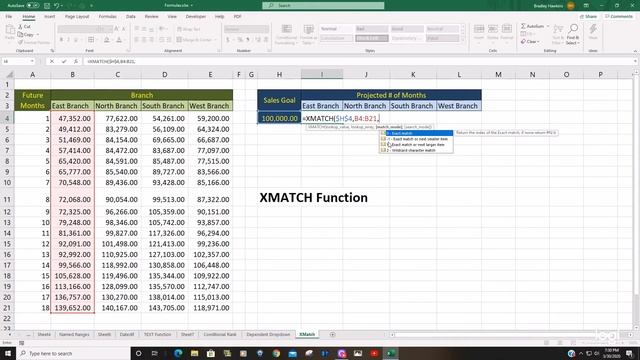 XMatch Function in Excel смотреть онлайн