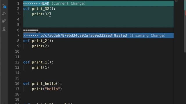 Учимся решать git конфликты смотреть онлайн