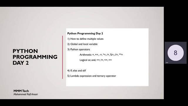 Python Programming Day 2 смотреть онлайн