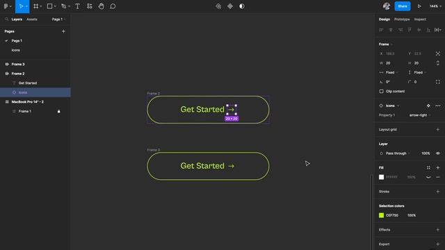 Use and re-use a single interactive button component in Figma смотреть онлайн