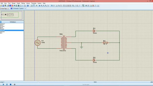 Full Wave Rectification In Proteus