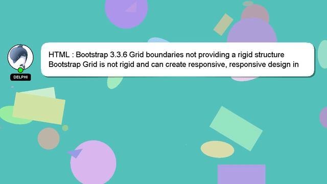 HTML : Bootstrap 3.3.6 Grid boundaries not providing a rigid structure смотреть онлайн