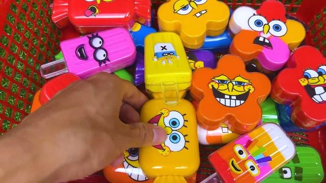 Looking For SpongeBob Clay With Slime Squares: Patrick Star, Squidward,...Satisfying ASMR Video смотреть онлайн