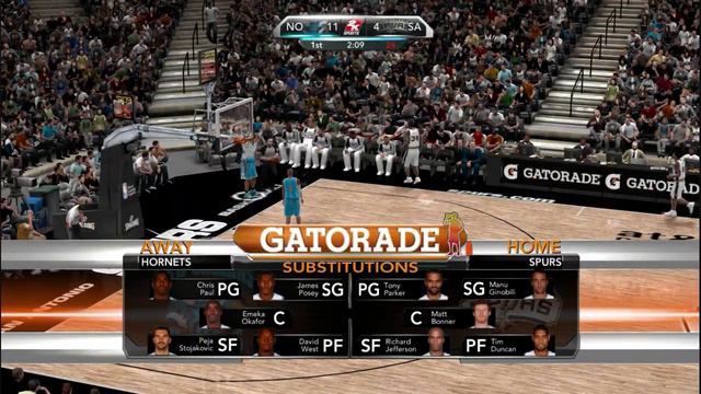 NBA 2K10 Spurs vs Hornets PC Maxed out смотреть онлайн