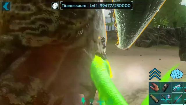 Alpha Raptor vs TITANOSAUR ARK Survival Evolved Móbile смотреть онлайн
